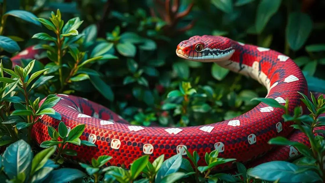 Soñar con una serpiente coral grande