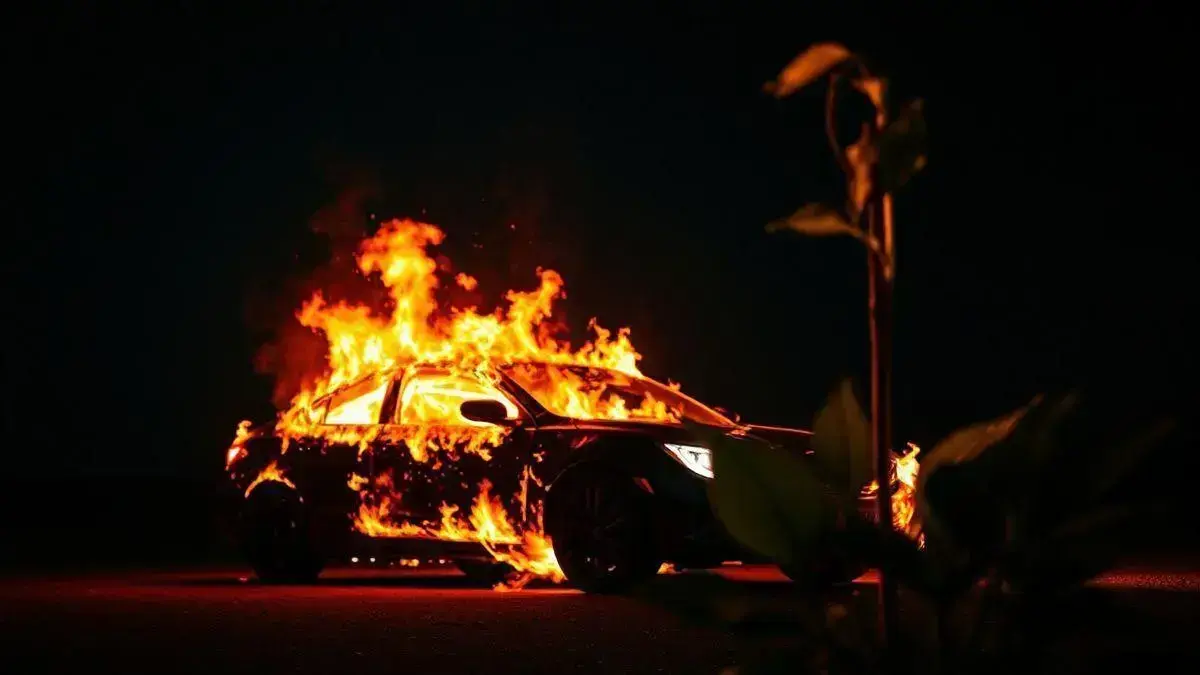 soñar con coche en llamas