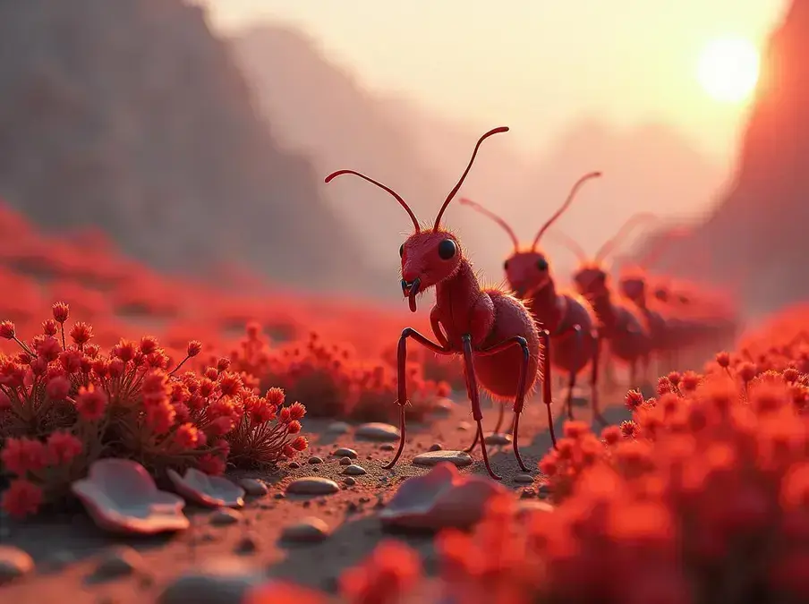 Soñar con hormigas rojas grandes