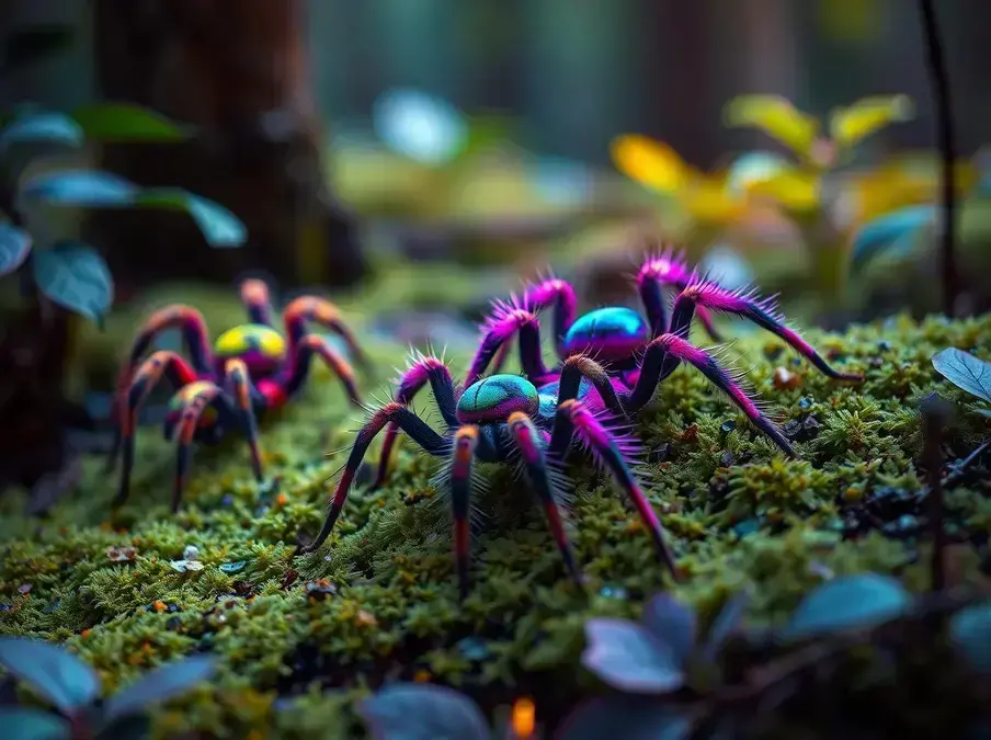 Soñar con tarantulas de colores