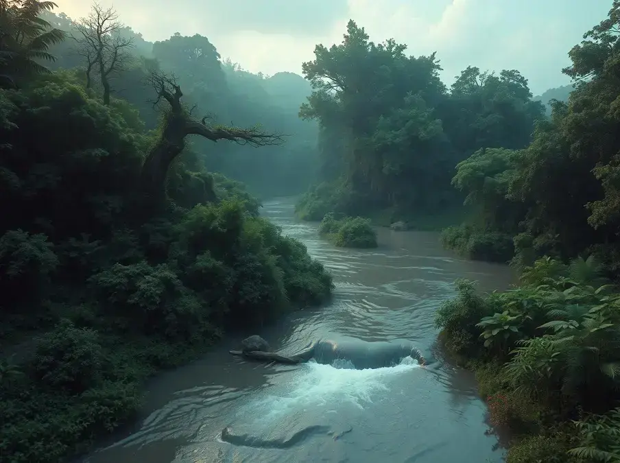 Soñar con un río de agua sucia